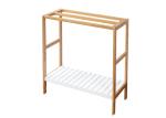 China MDF White Height 80cm Bamboo Bathroom Towel Rack Shelf wholesale