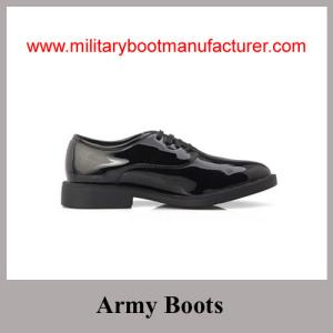 China Wholesale China Made Glossy Mirror Leather Army Rank Officer Shoes wholesale