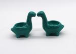 Blue Color Ceramic Candle Holders Dinosaur Shaped Ceramic Egg Holder Hand