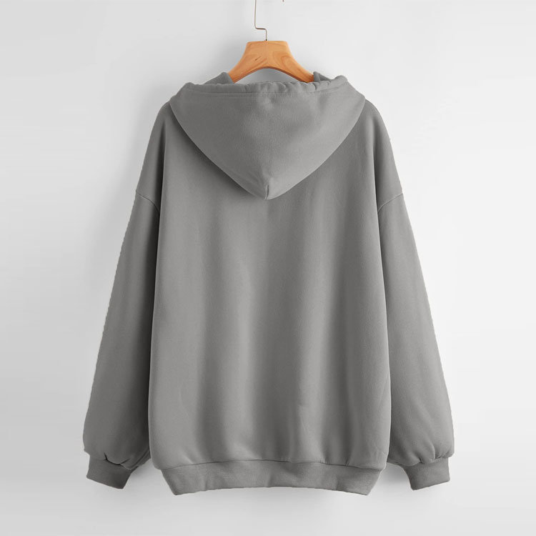 Over Sized Casual Bulk Hoodies for Women Drawstring Clothes Custom Logo Women&prime;s Zip up Hoodies