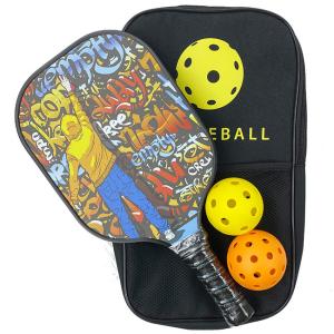 China Fiberglass Pickle Ball Paddle Custom Logo Hard EVA Pickleball Equipment wholesale