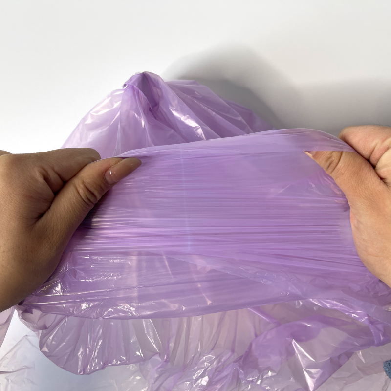 Offset Printing Surface Handling LDPE Plastic Trash Bag on Roll for Beige Garbage Can