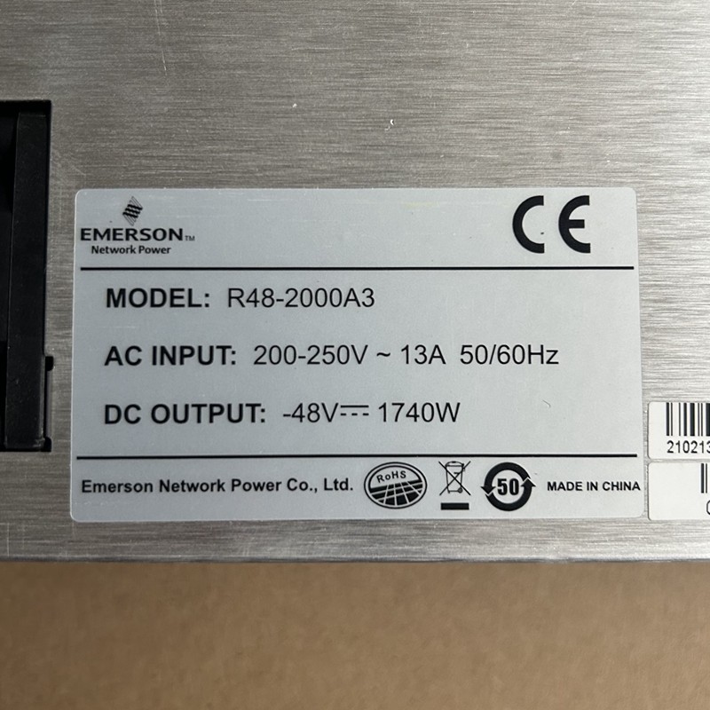 Emerson / Vertiv 48V Power Supply Rectifier Module R48-2000E3 R48-2000A3 R48-3000A3 R48-4300E3 R48-3000E3 R48-3500E3
