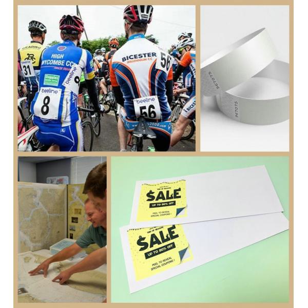 1056D Coated Desktop Inkjet Tyvek Paper For Racing Bibs Water Resistant 