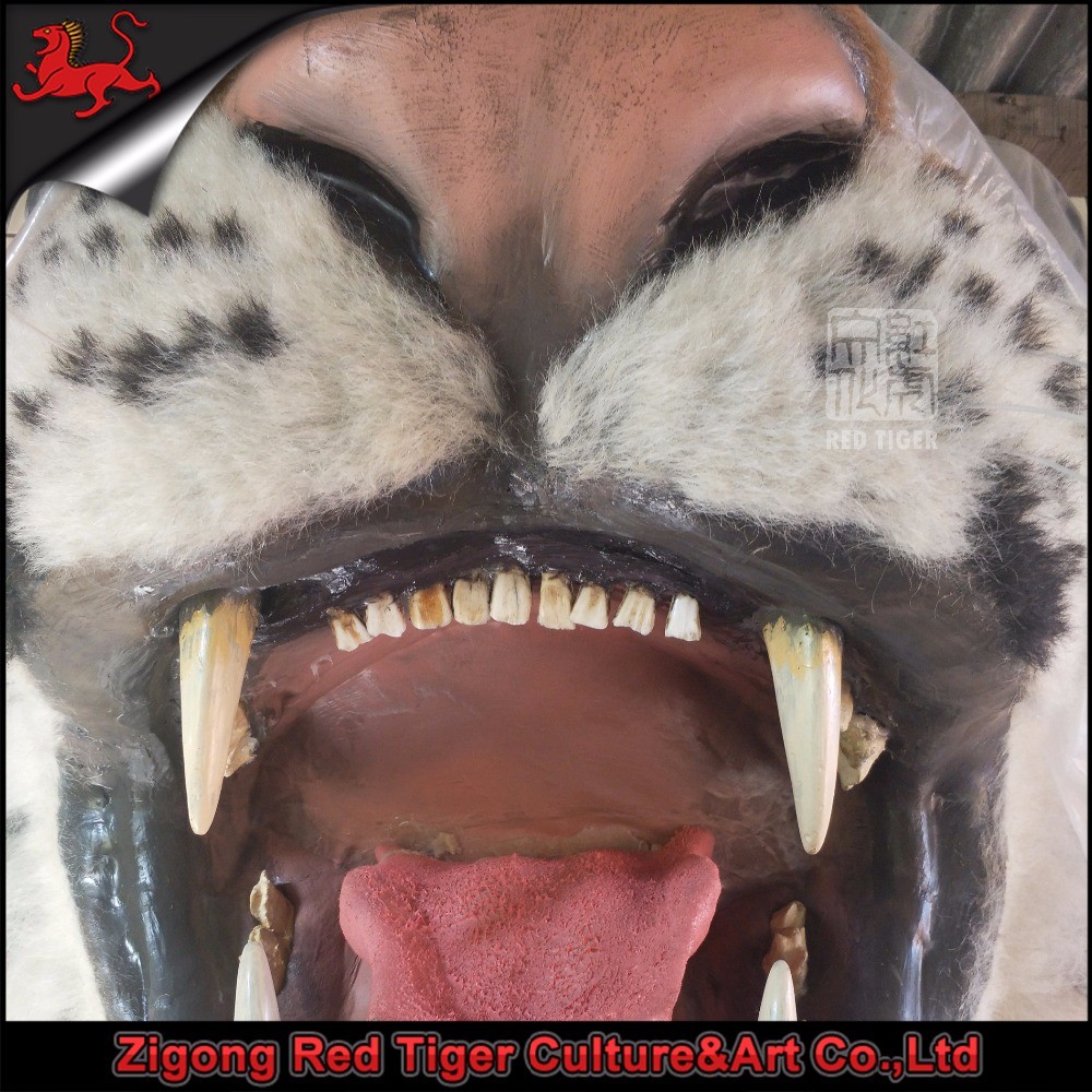 Wall Mounted Animatronic Realistic Tiger Head Artificial Type