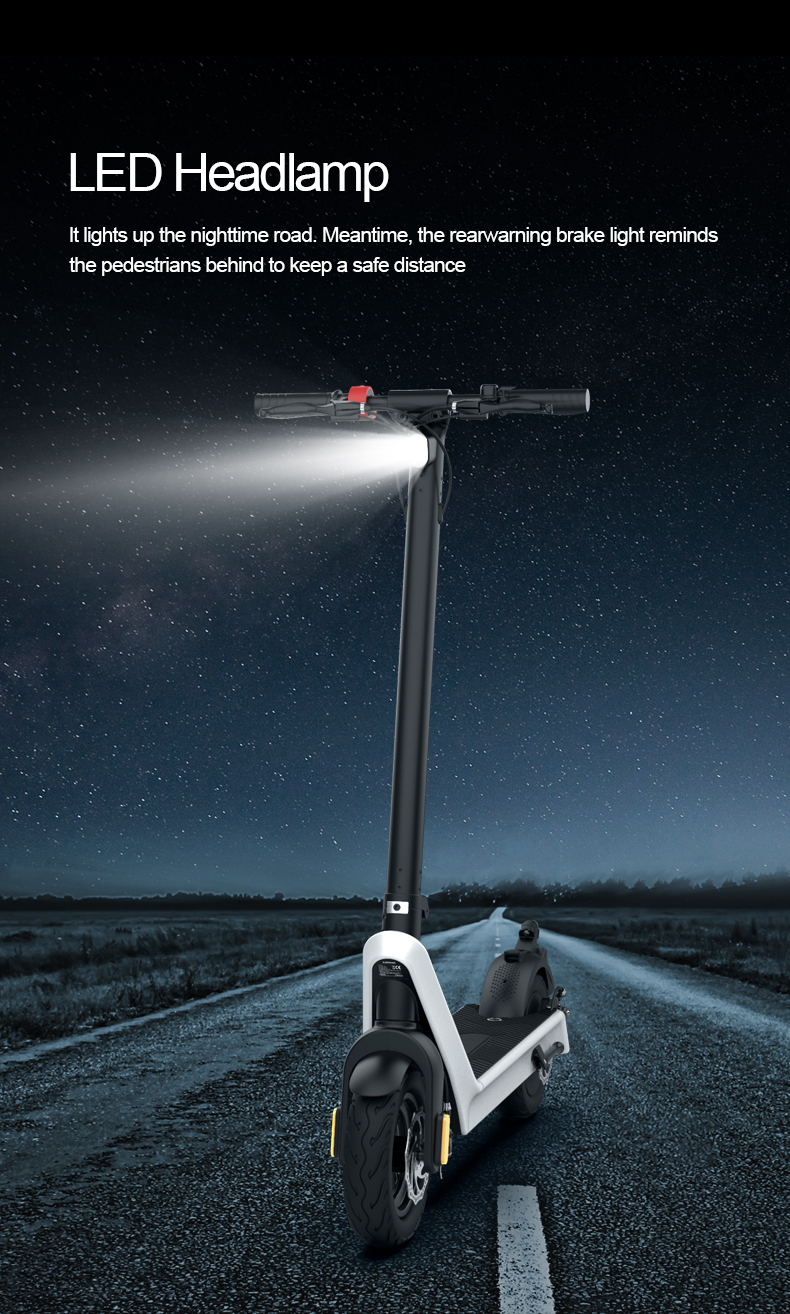 X9 E-scooter Folding Electric Scooter 16.5Ah 850w 10inch Long Range Motorcycle Charger DC42V/2A Waterproof level IP54 EU US Warehouse