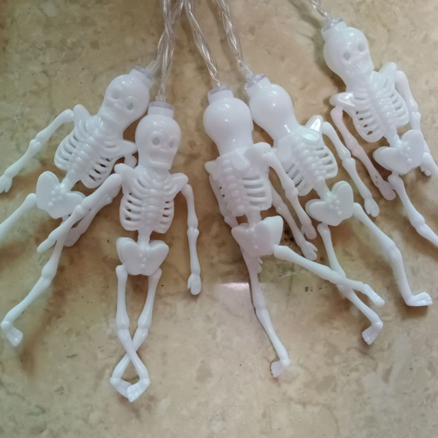 10LED Halloween Pumpkin Spider Bat Skull String Lights Lamp DIY Hanging Horror Halloween Decoration For Home Party Supplies