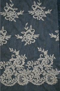 China Ivory Embroidery Lace Fabric for Wedding Dress Hot Sale wholesale