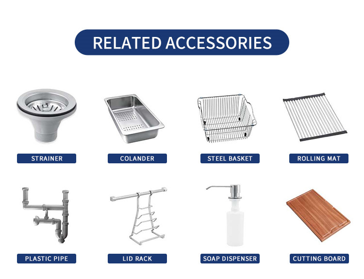 Polished SS Single Bowl Kitchen Sink With Drainboard 1200*600mm