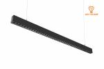 Indoor Suspended Black Linear LED Light Modern Office