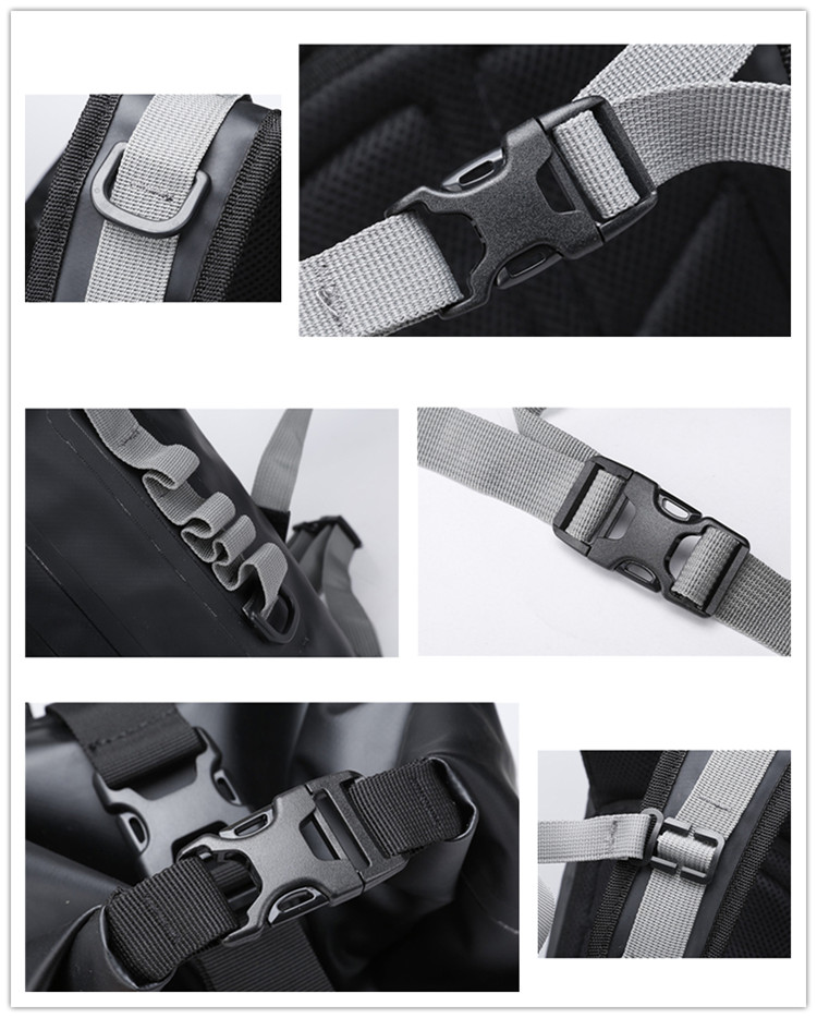 Tarpautin Fishing Tube Rucksack Folding PVC Waterproof Dry Bag Backpack Outdoor Travel Army Kayak Sports 22L Customized