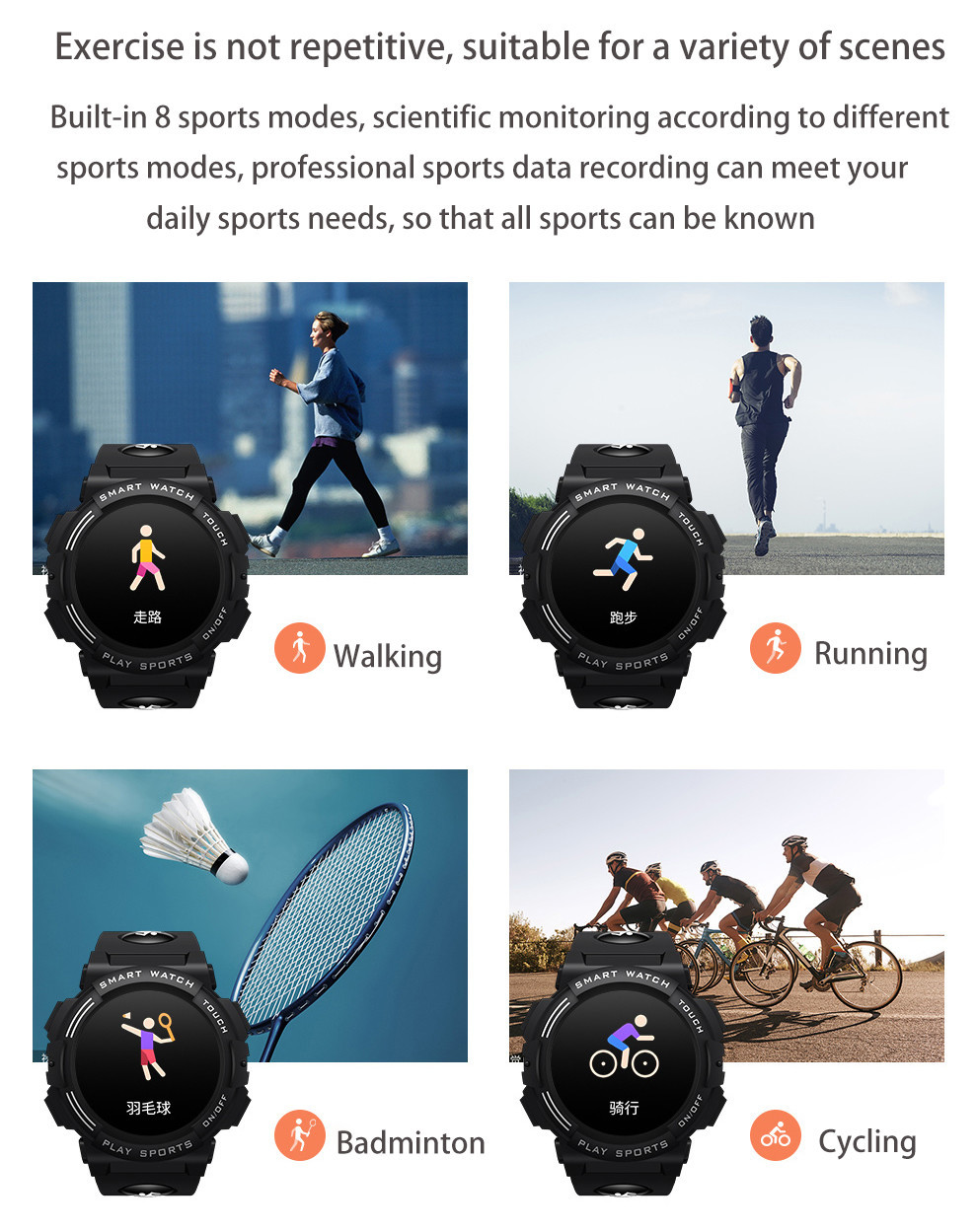 Vibration Reminder IOT Bluetooth Smartwatch 150mAH Waterproof 1.09 Inch