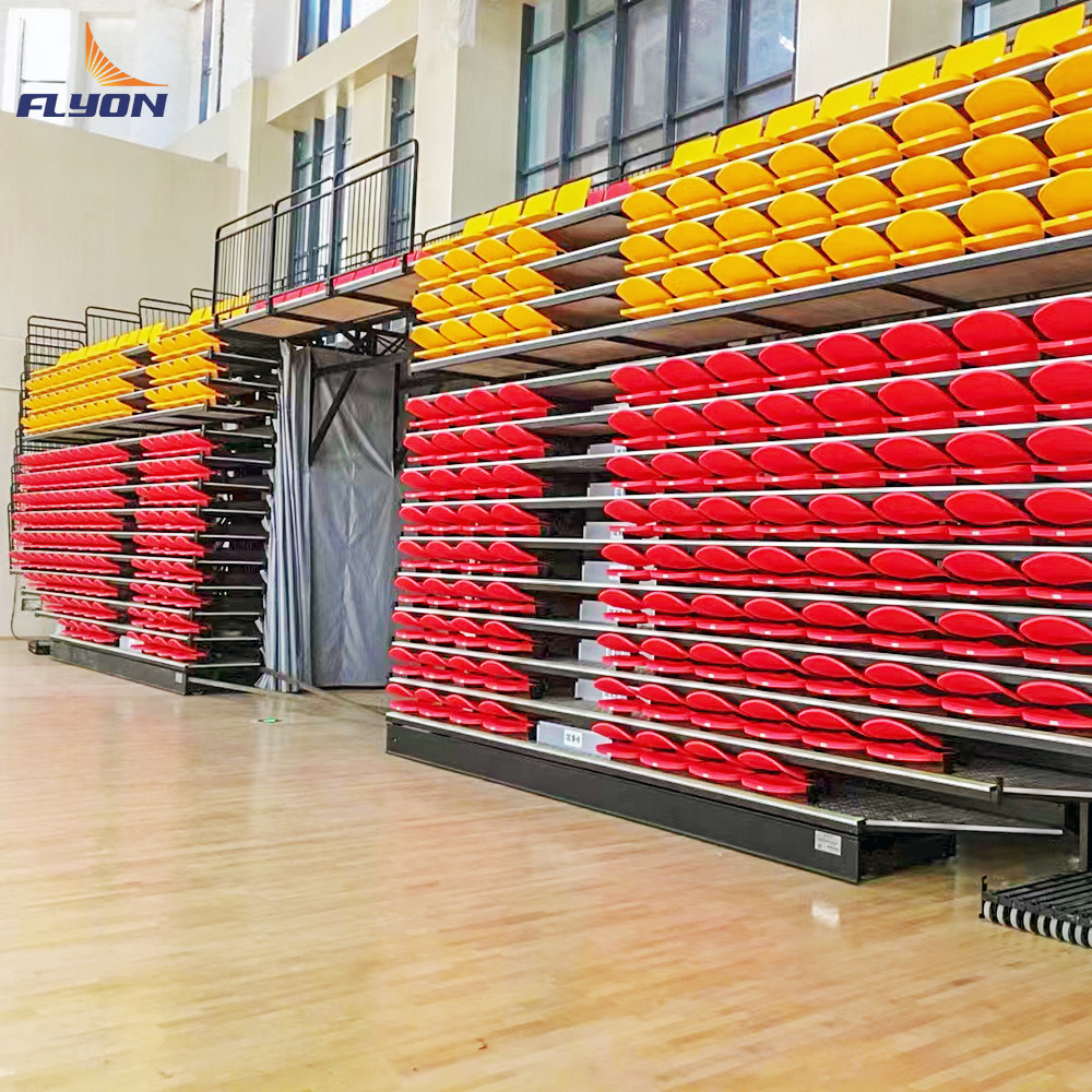 Customizable Professional Retractable Seating System Foldable Bleacher Seating for 200-500 People