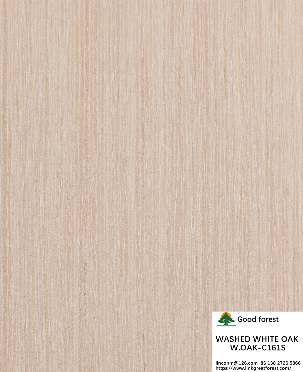 Man-Made Washed Oak Wood Veneer 0.15-0.55 Mm Thickness Customized For Hotel And Home Decoration China Makes