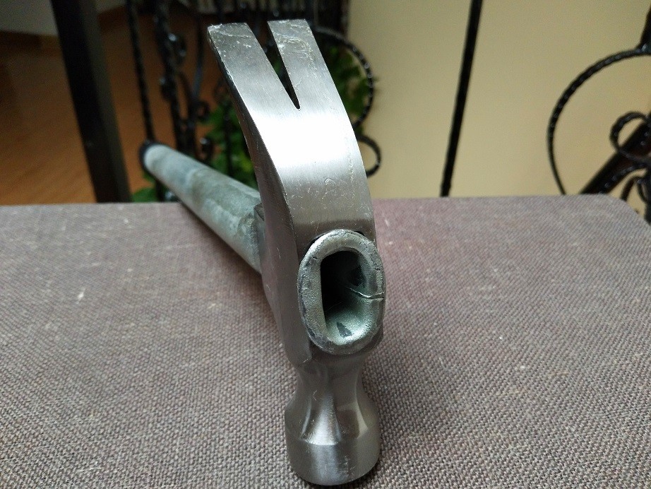 16OZ Claw hammer(XLSP-0022) with 34.5cm steel tube handle and polishing surface, durable hand tools