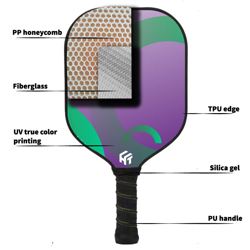 Custom Pickleball Paddle Set Graphite Carbon Fiber and Honeycomb Core Age Group 5-80