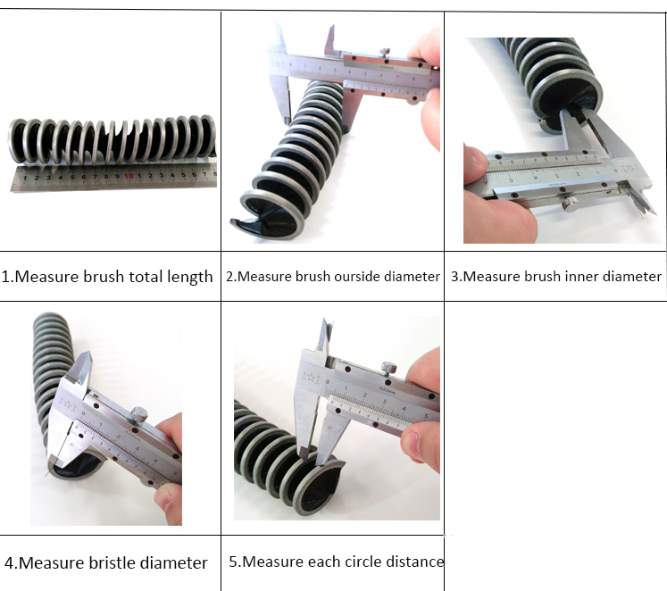 Chain Cleaning Nylon Spiral Inside Coil Brush