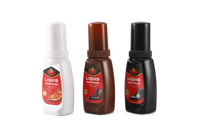 Black Color 2.46 Fl. Oz. Liquid Shoe Polish Sponge Instant Shine Ultra-Brilliant Leather Lanolin Nourishes Leather Boots
