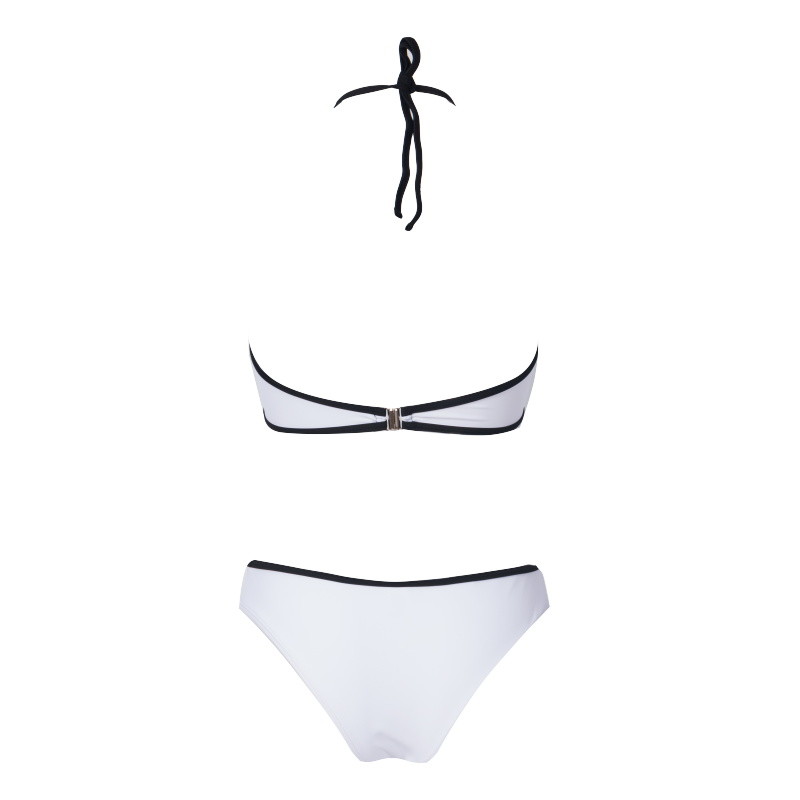 Tiered Layer Tie a Knot Front Top With Low waist Bikini swimsuit high cut