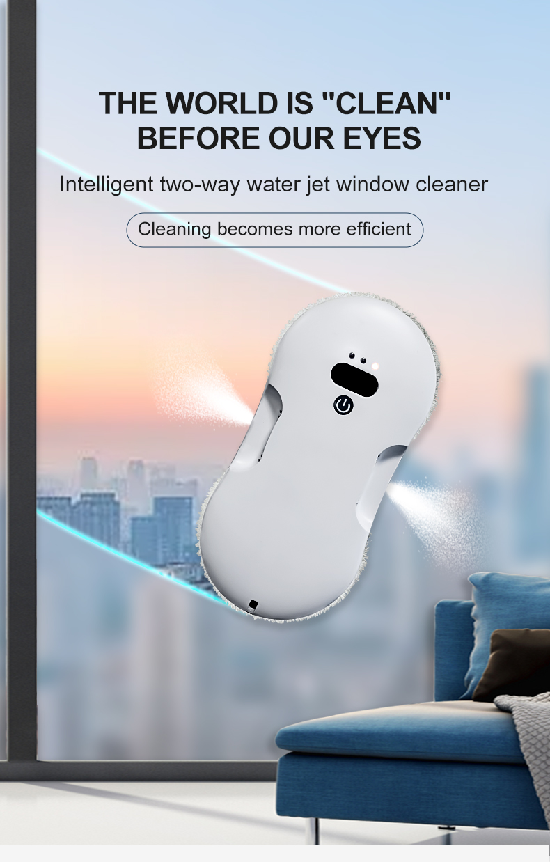 Convenient Remote Control Household Electric Window Cleaning Robot with 4m Safety Rope