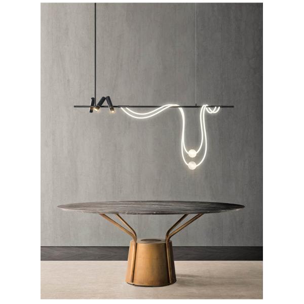Nordic Designer Long Arc Lamp Spotlight chandelier dining room Bar Minimalism Chandelier(WH-MI-391)