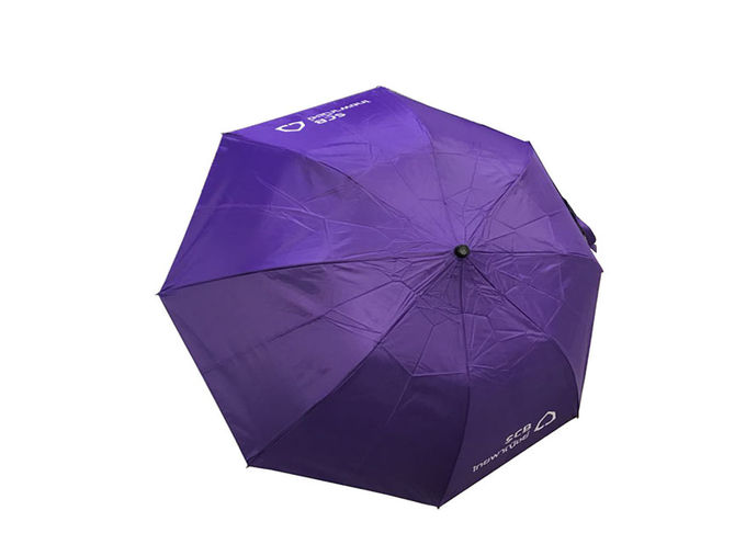 Foldable Anti UV Umbrella , Triple Fold Umbrella Super Light Manual Close Open