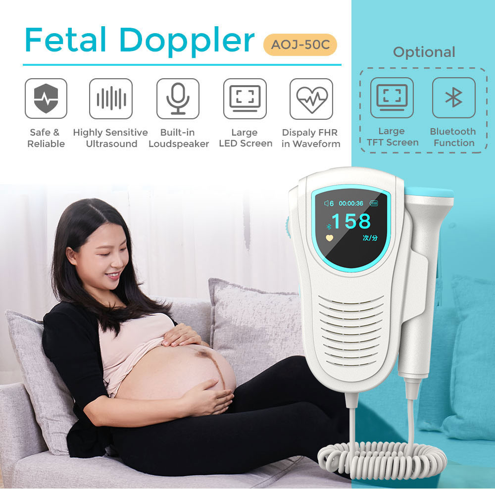 Pocket Home Pregnancy Scanner Baby Ultrasound Doppler Fetal Heart Detector