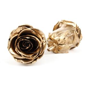 China Gold Eternal Rose Gift , DIY Artificial Rose Heads For Christmas Decoration wholesale