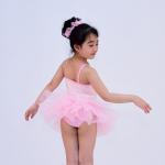 Waist Flowers Band Polyester Baby Pinky Tutu Dress Ballet Outfits For Girls