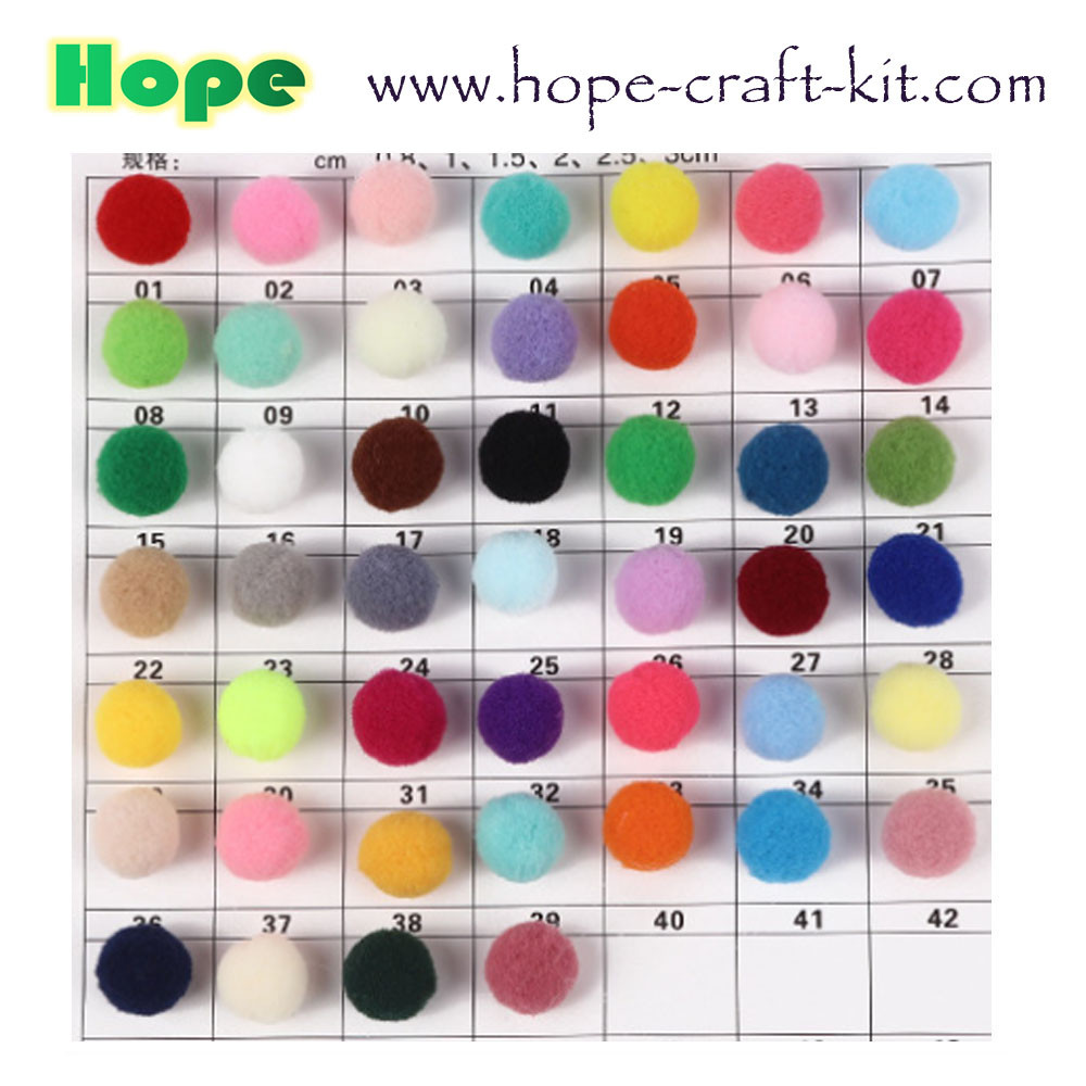 2~4 colours soft Pom pom ball for hobbies and children kids DIY hand-crafted material