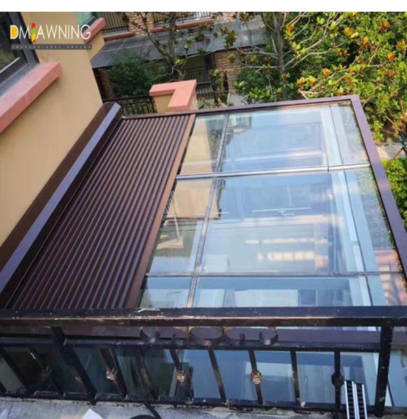 Outdoor Retractable Roof Awning Electric Aluminum Remote Patio Awnings
