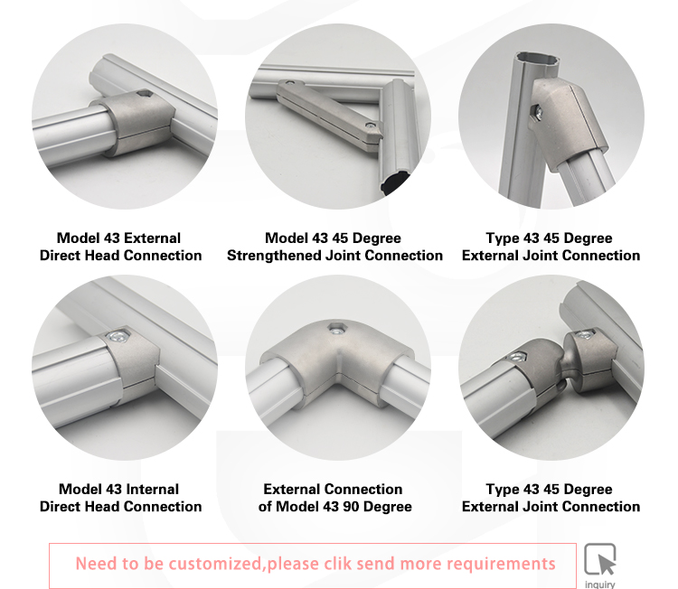 SUS Standard Lean Pipe OD 43mm / Aluminium Tube Pipe For Logistic Equipment Assembly