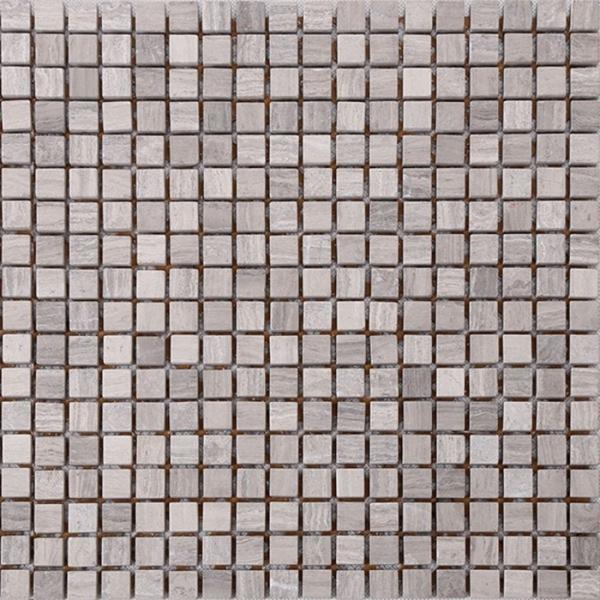 Wood Grain Stone Mosaic Bathroom Sink Splashback Tiles , Bathroom Countertop