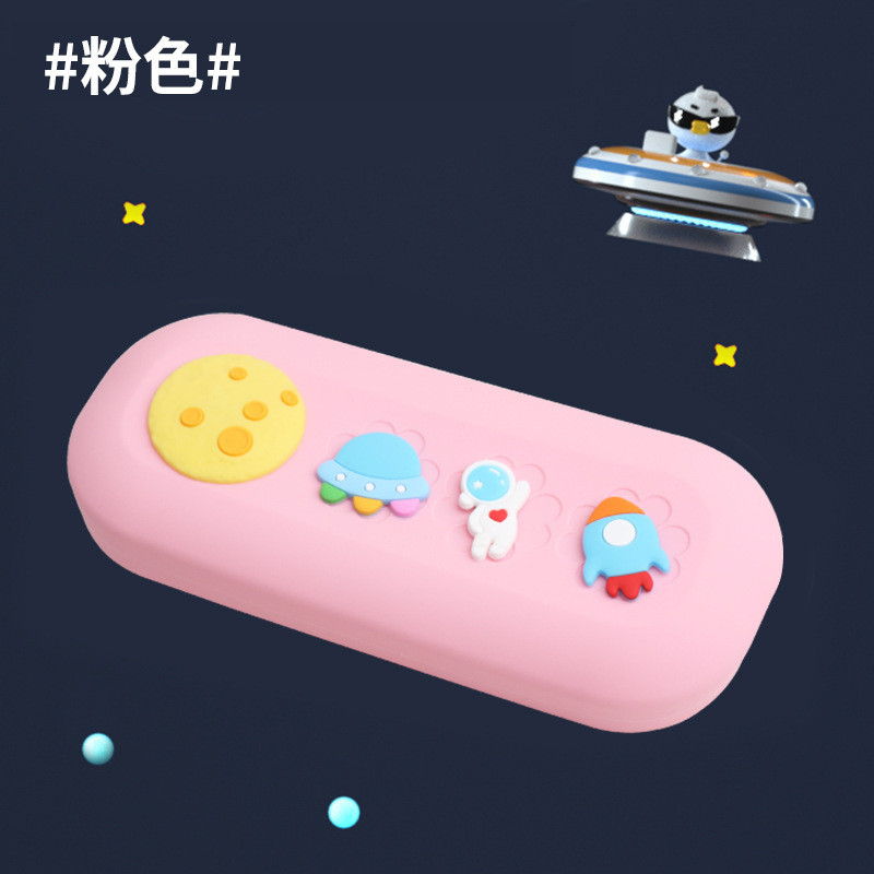 DIY Silicone Pencil Pen Case Big Cute Pencil Pouch For Boys Girls Christmas Gifts School Supplies Kids Gift Pen Holder