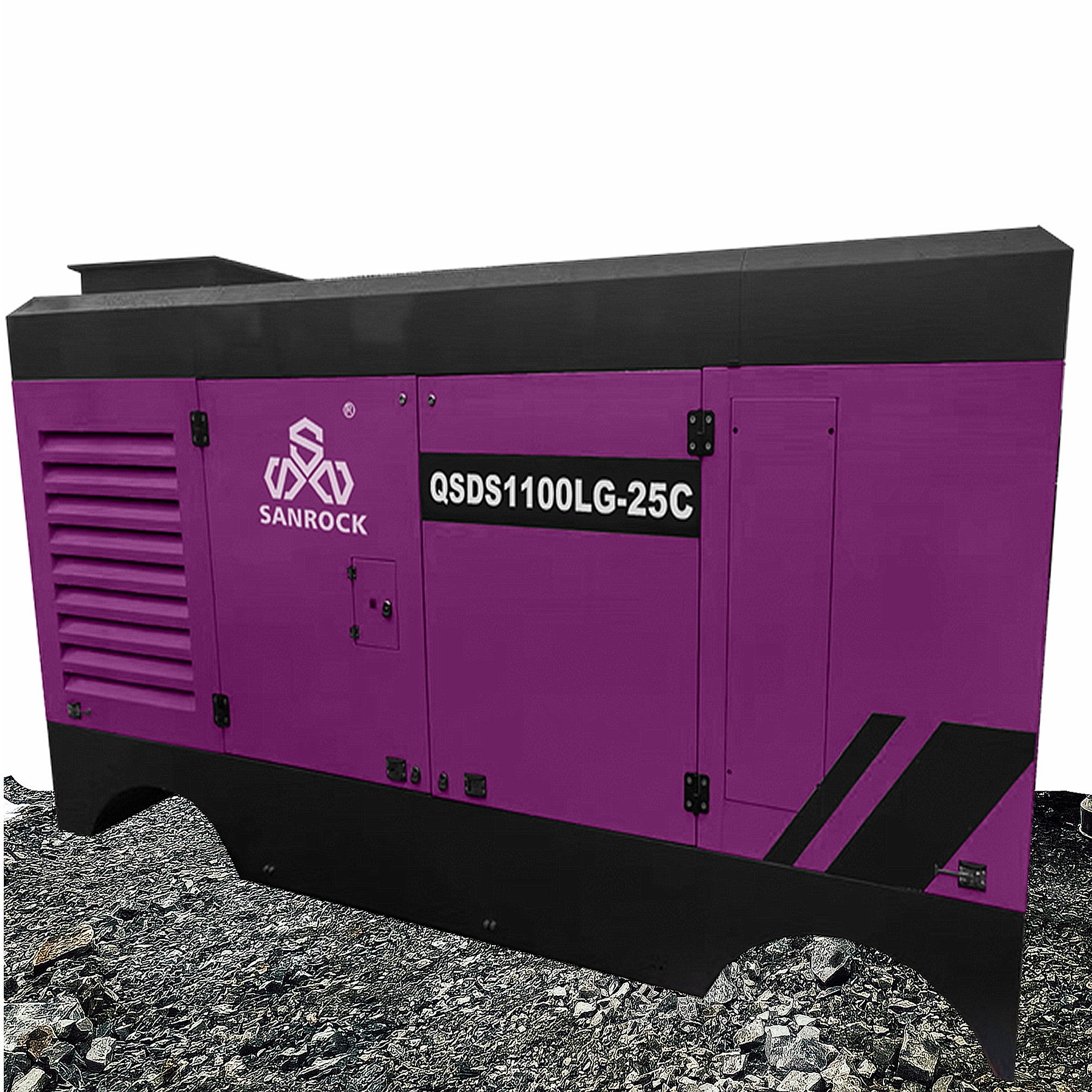 294KW Diesel Engine Mining Screw Type Air Compressor Machinery Stationary
