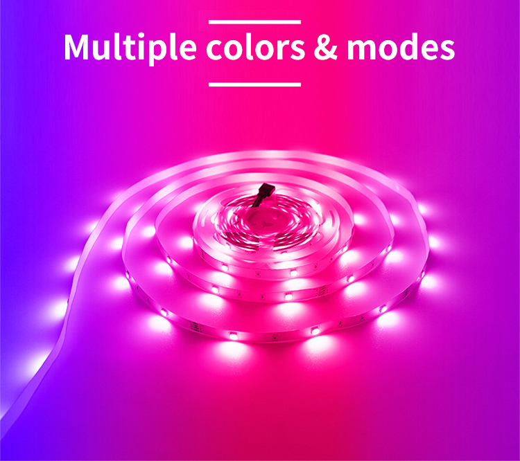 5V RGB SMD 5050 LED Light Strip with 24-KEY Control Set 5Meter/roll 50000 Working Time