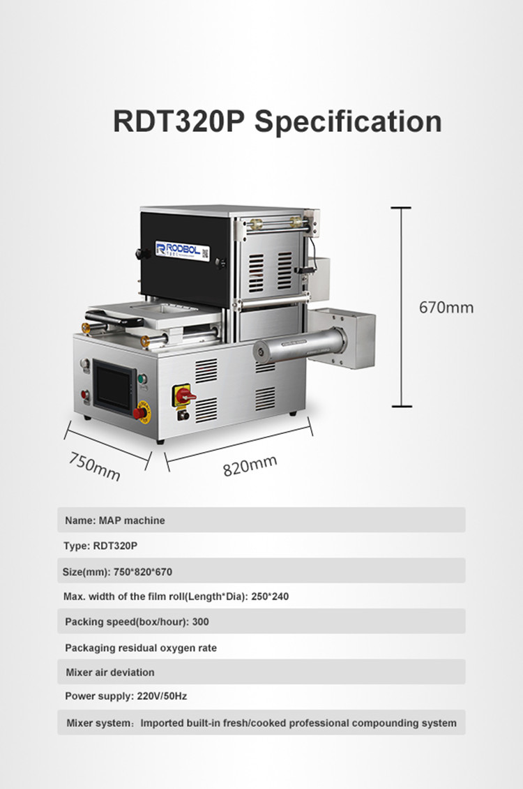 Automatic Vacuum Packing Machine Stainless Steel Modified Atmosphere Packaging