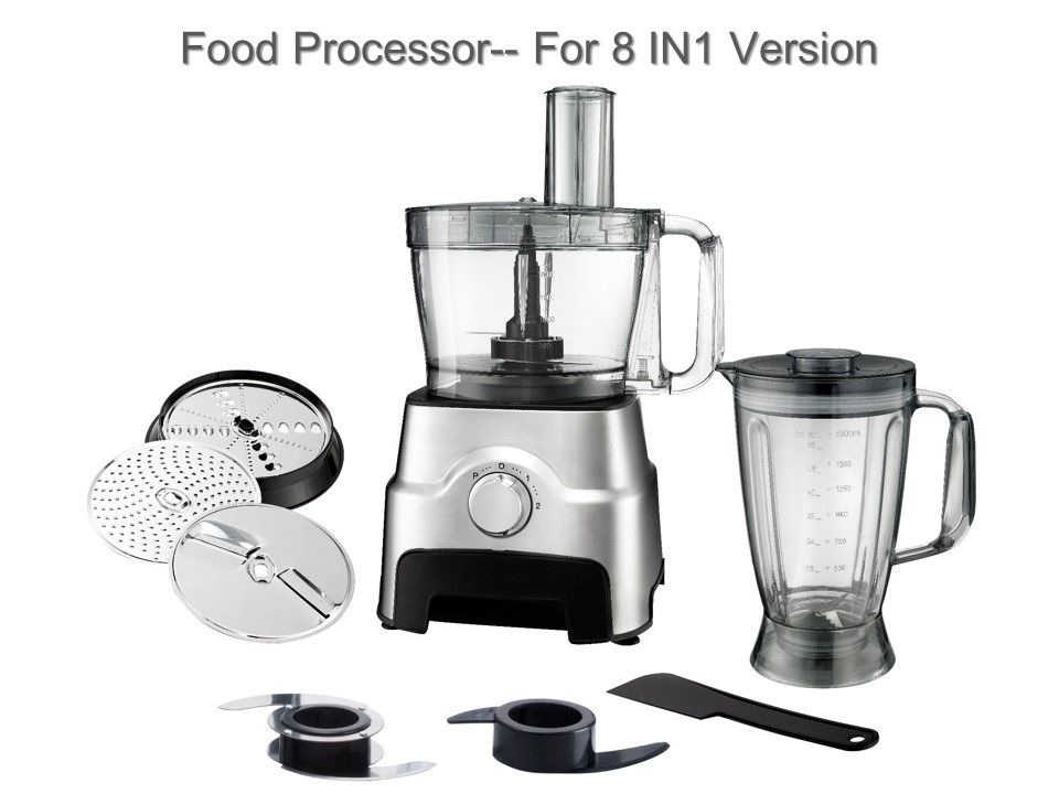 CB GS CE ROHS Certified 3.5L Bowl 8 IN 1 Stainless Steel Food Processor