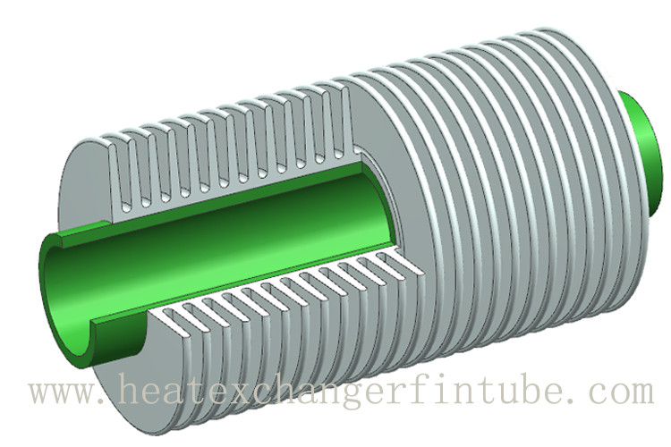 Serrated Extruded Heat Exchanger aluminum Fin Tube , A179 seamless Carbon Steel tubes