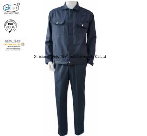 China Navy Blue Fire Retardant Suit / Protective Flame Retardant Boiler Suit wholesale