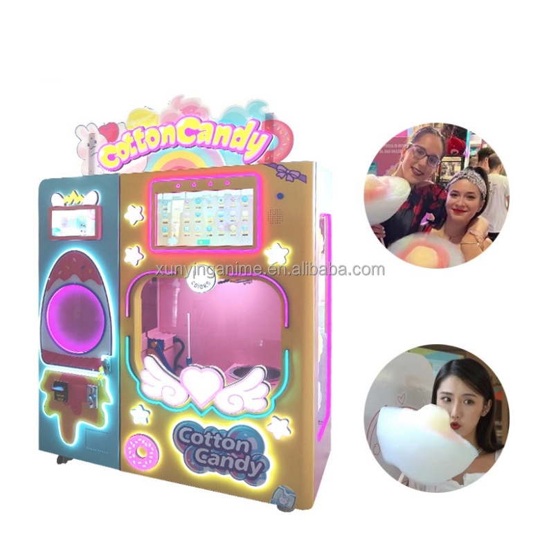 Metal Acrylic Plastic Flower Cotton Candy Vending Machine Tabletop 230V