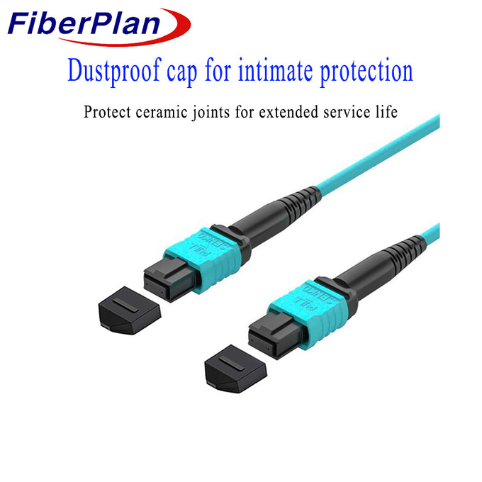 PVC LSZH OM3 MPO MTP Fiber Optic Loopback With Low Insertion Loss Om3 Multimode Fiber Optic Cable