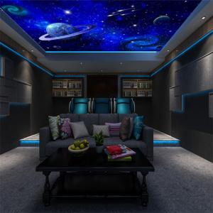 China 12VDC Polyester Fiber Optic Star Ceiling Panels Caviar Ceiling Acoustic Panel wholesale