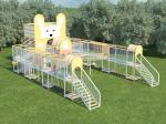 Amusement Plastic Climbing Frames Weather Resistant Non Slip Commercial Park
