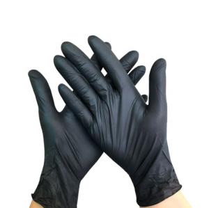China M 6g Waterproof Oilproof Black Nitrile Disposable Gloves wholesale