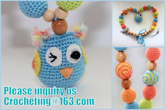 Necklace with amigurumi toy, Nursing necklace,Breastfeeding necklace, crochet