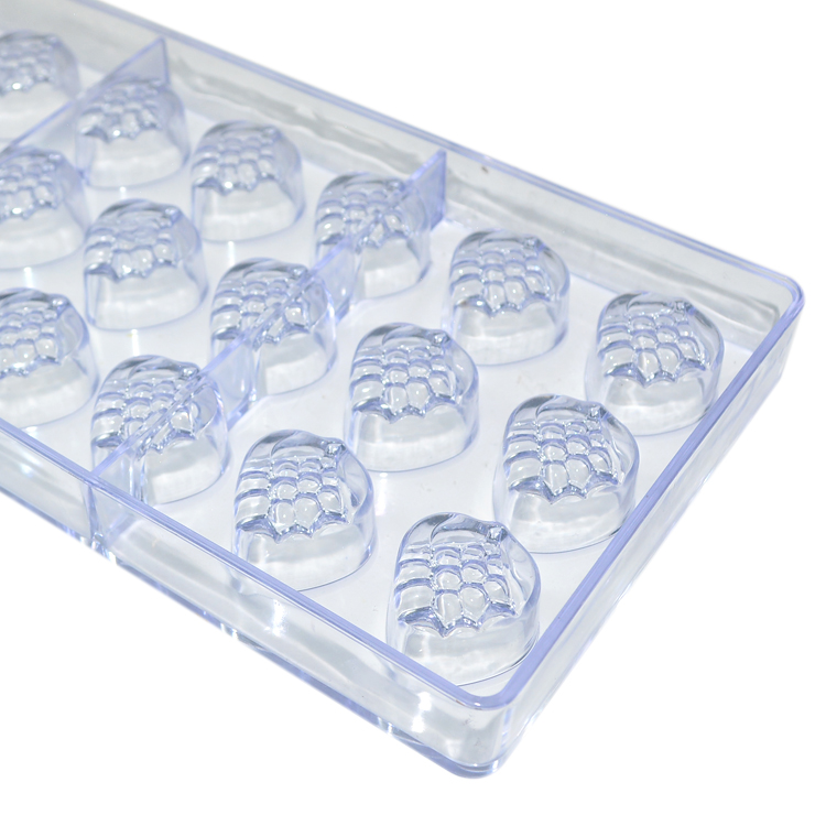 Strawberry Shape Chocolate Polycarbonate Mold Sustainable LFGB Approved