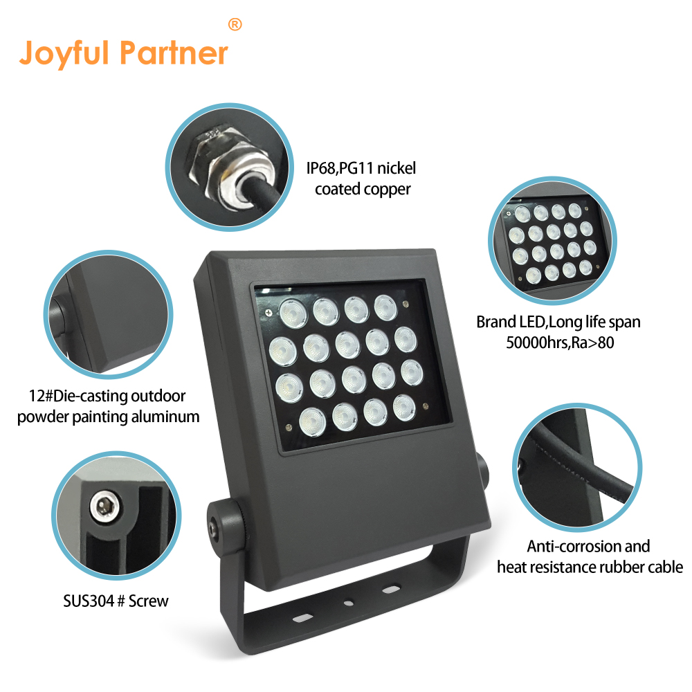 High Lumen IWaterproof IP65 Courtyard Garden spike Project Floodlight 18W Lamp