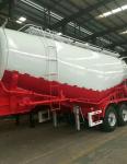 Carbon Steel Semi Truck Trailer / Powder Material Semi Flatbed Trailers