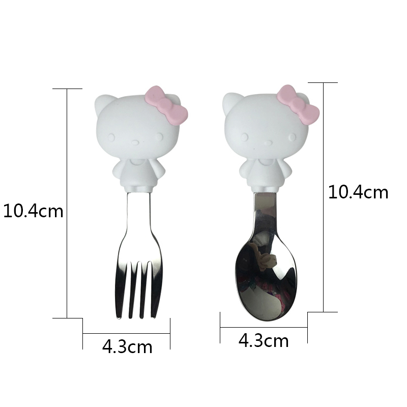 Customized Sizes Cartoon Kitten Shape Baby Silicone Feeding Set Bpa Free